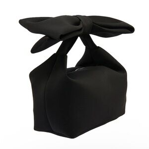 AKIRA Pisces Moon Black Oversized Bow Bag